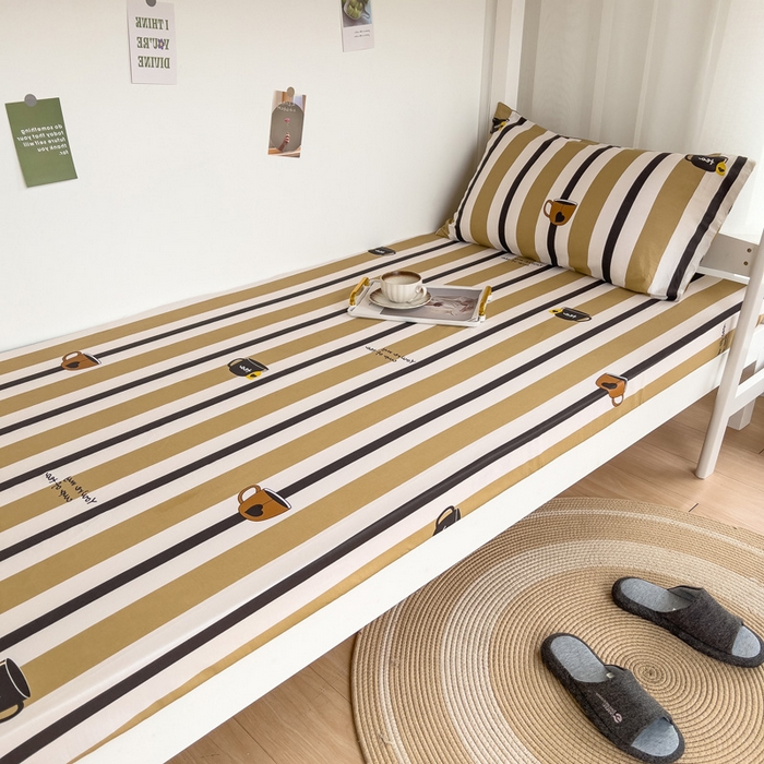 91家纺网 家纺一手货源 找家纺 宅部落 2026新款全棉学生宿舍褥子套纯棉床垫套 文艺风范