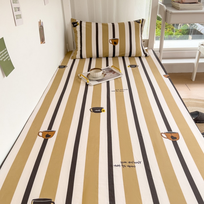 91家纺网 家纺一手货源 找家纺 宅部落 2026新款全棉学生宿舍褥子套纯棉床垫套 文艺风范