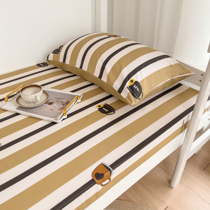 91家纺网 家纺一手货源 找家纺 宅部落 2026新款全棉学生宿舍褥子套纯棉床垫套 文艺风范