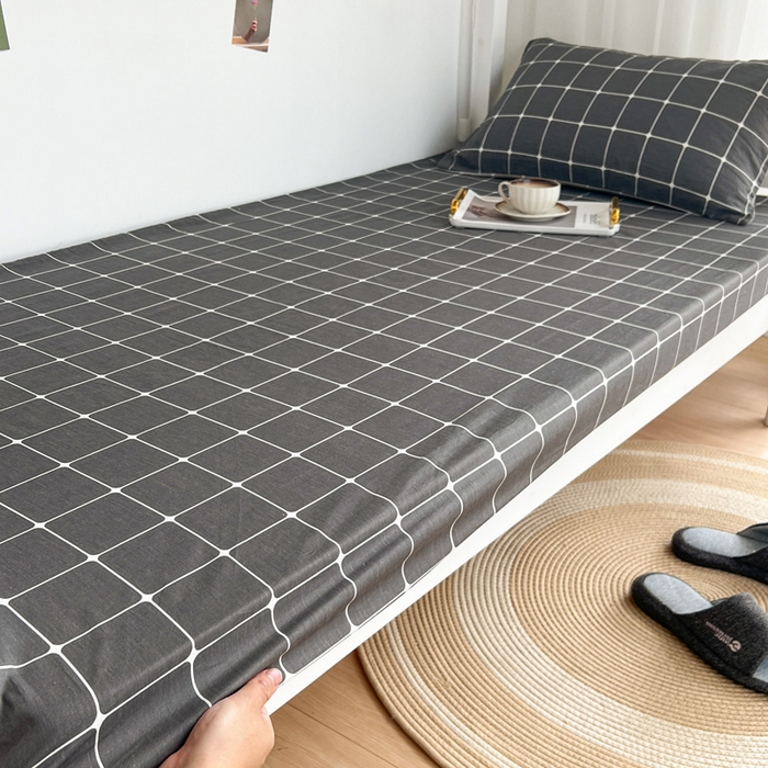 91家纺网 家纺一手货源 找家纺 宅部落 2026新款全棉学生宿舍褥子套纯棉床垫套 绅士灰