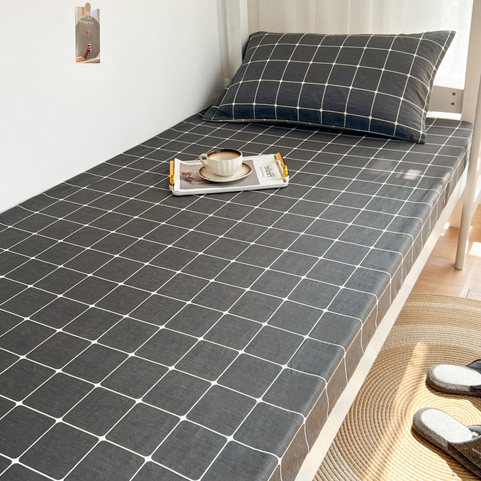 91家纺网 家纺一手货源 找家纺 宅部落 2026新款全棉学生宿舍褥子套纯棉床垫套 绅士灰