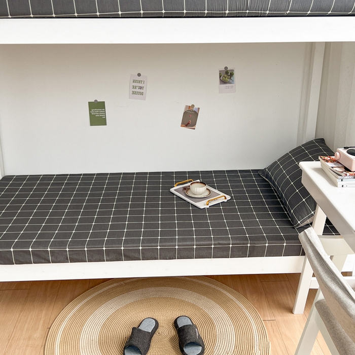 91家纺网 家纺一手货源 找家纺 宅部落 2026新款全棉学生宿舍褥子套纯棉床垫套 绅士灰