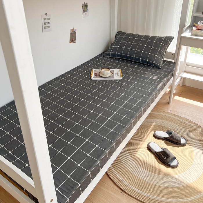 91家纺网 家纺一手货源 找家纺 宅部落 2026新款全棉学生宿舍褥子套纯棉床垫套 绅士灰