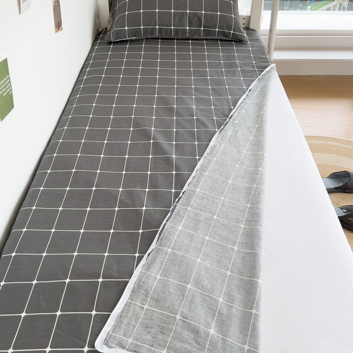 91家纺网 家纺一手货源 找家纺 宅部落 2026新款全棉学生宿舍褥子套纯棉床垫套 绅士灰