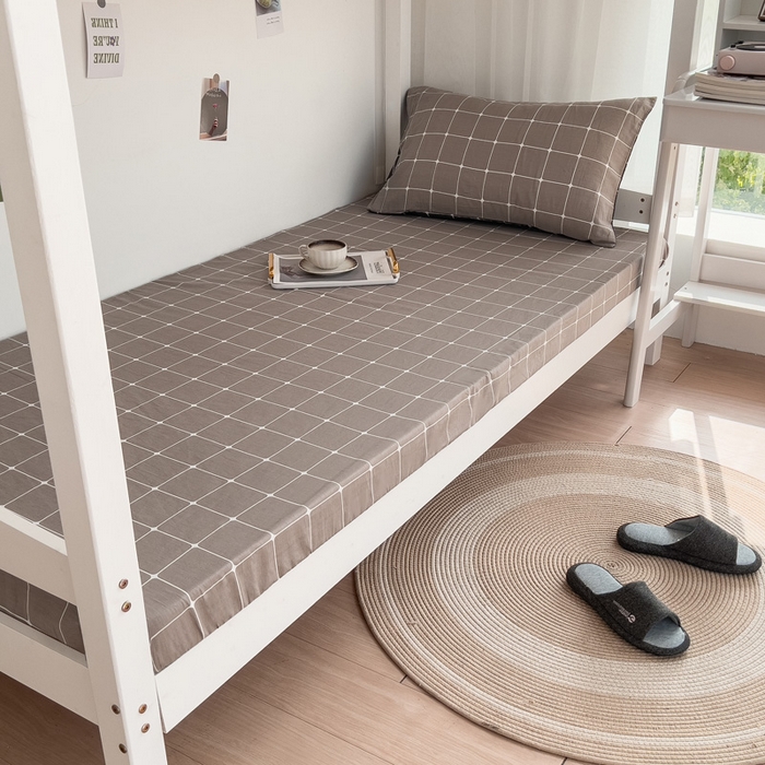 宅部落 2026新款全棉学生宿舍褥子套纯棉床垫套 绅士咖