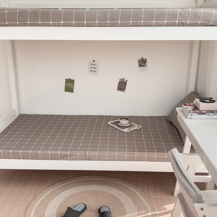 91家纺网 家纺一手货源 找家纺 宅部落 2026新款全棉学生宿舍褥子套纯棉床垫套 绅士咖