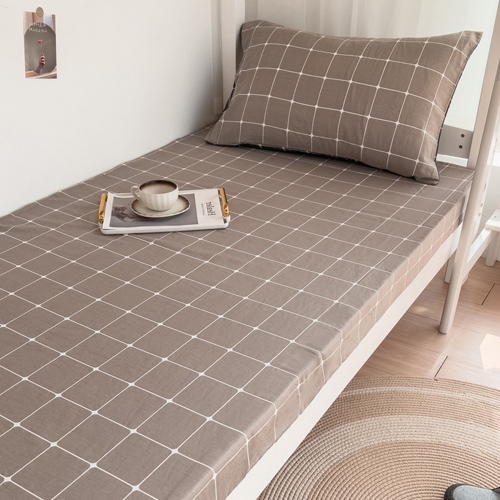 91家纺网 家纺一手货源 找家纺 宅部落 2026新款全棉学生宿舍褥子套纯棉床垫套 绅士咖