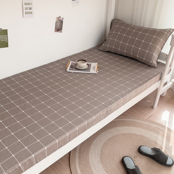 91家纺网 家纺一手货源 找家纺 宅部落 2026新款全棉学生宿舍褥子套纯棉床垫套 绅士咖