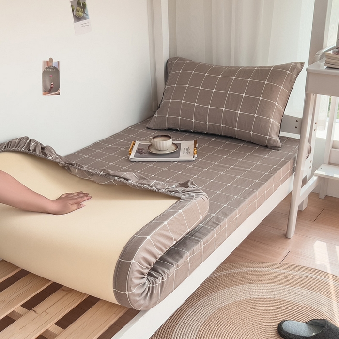 91家纺网 家纺一手货源 找家纺 宅部落 2026新款全棉学生宿舍褥子套纯棉床垫套 绅士咖