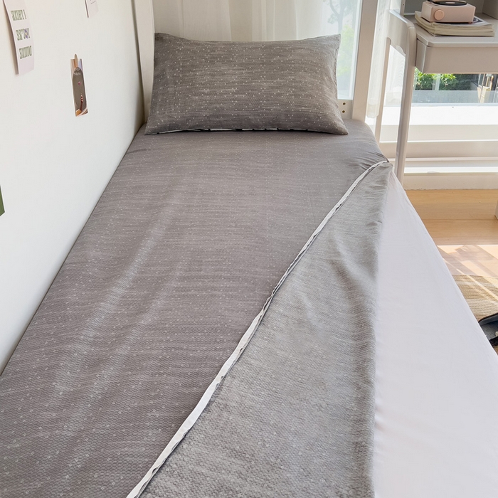 91家纺网 家纺一手货源 找家纺 宅部落 2026新款全棉学生宿舍褥子套纯棉床垫套 灰色肌理纹