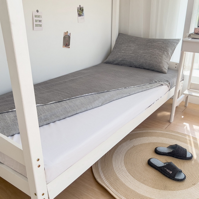 91家纺网 家纺一手货源 找家纺 宅部落 2026新款全棉学生宿舍褥子套纯棉床垫套 灰色肌理纹