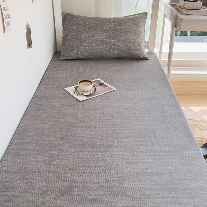 91家纺网 家纺一手货源 找家纺 宅部落 2026新款全棉学生宿舍褥子套纯棉床垫套 灰色肌理纹