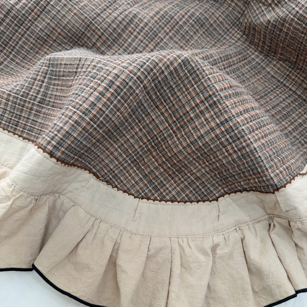 91家纺网 家纺一手货源 找家纺 暖居 2026年新款全棉色织水洗棉高温砂洗床盖三件套四件套 云曲