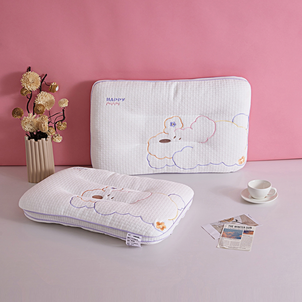 91家纺网 家纺一手货源 找家纺 （总）云熙枕业 2026新款泡泡狗针织亲子枕儿童学生成人枕