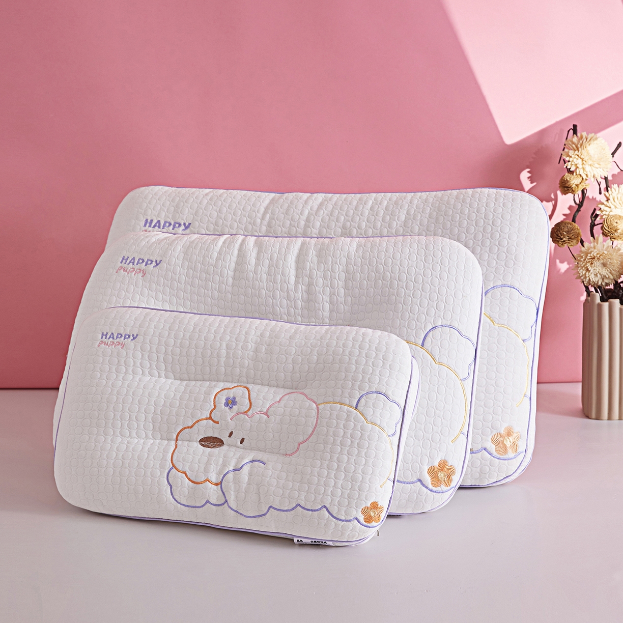 91家纺网 家纺一手货源 找家纺 （总）云熙枕业 2026新款泡泡狗针织亲子枕儿童学生成人枕