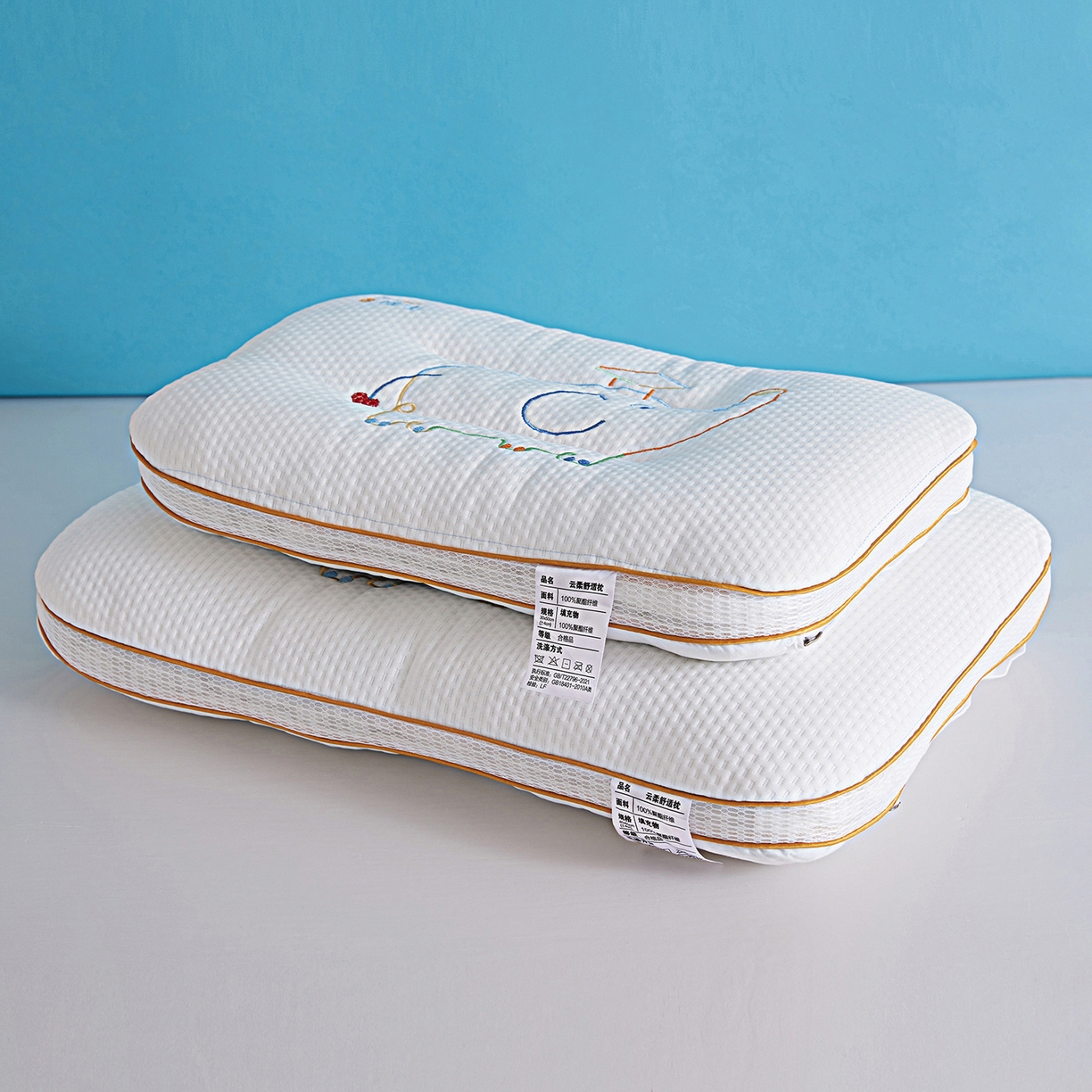 91家纺网 家纺一手货源 找家纺 （总）云熙枕业 2026新款象博士针织亲子枕儿童学生枕 枕头枕芯