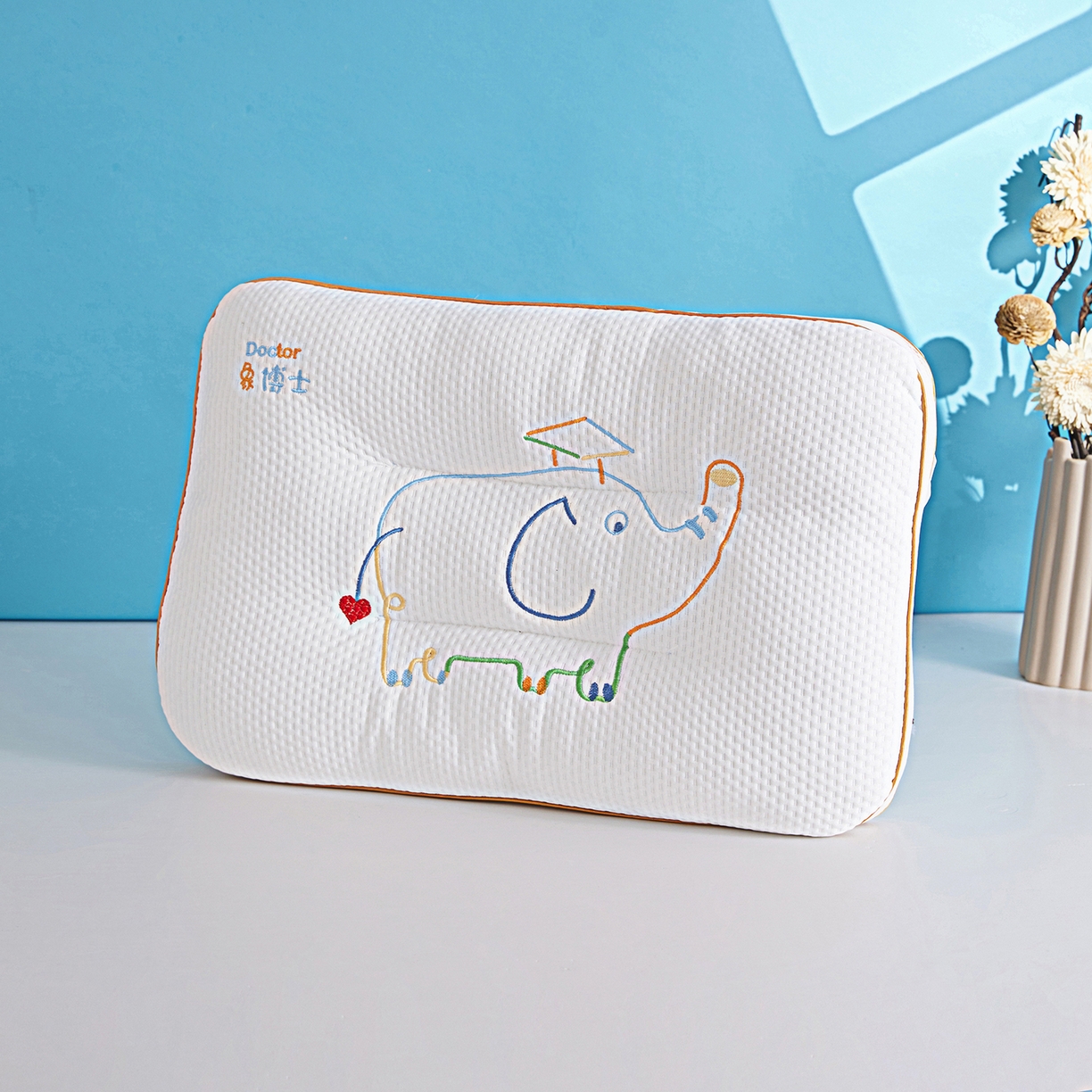 91家纺网 家纺一手货源 找家纺 （总）云熙枕业 2026新款象博士针织亲子枕儿童学生枕 枕头枕芯