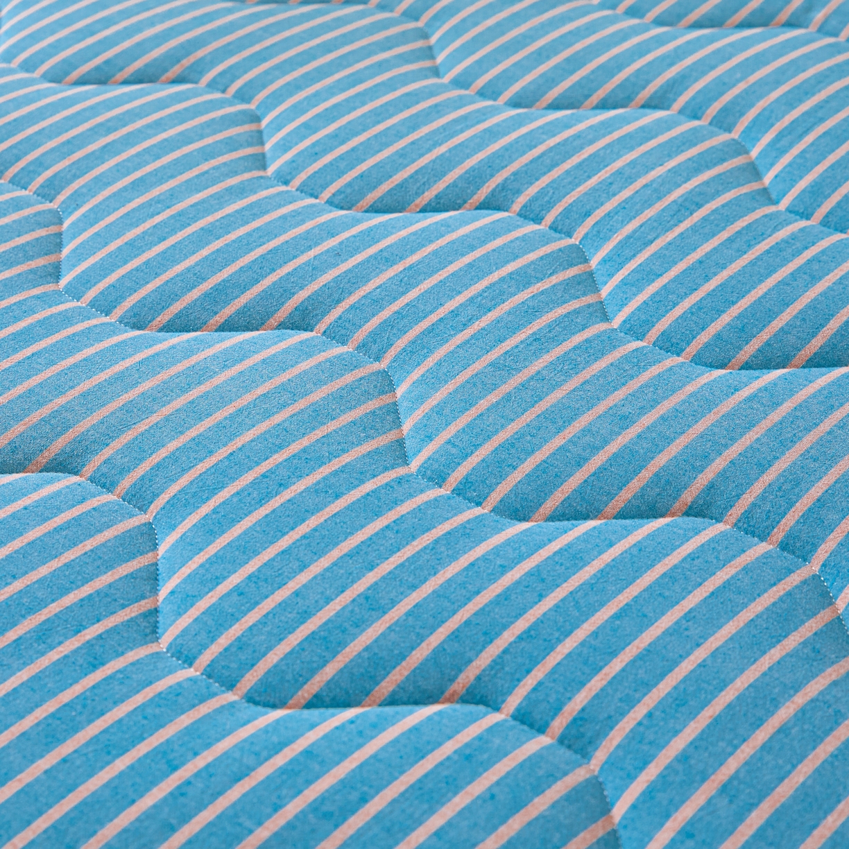 91家纺网 家纺一手货源 找家纺 丽诺床垫 2026新款A类全棉色织水洗棉棉花三明治床垫（床垫不定制超200x220以上的尺寸） 追光蓝