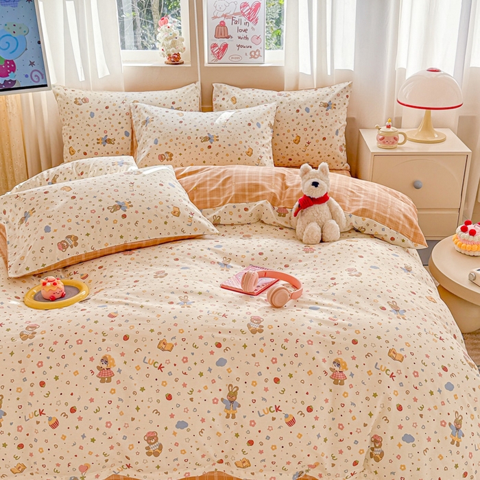 91家纺网 家纺一手货源 找家纺 （总）曼之夏 2025新款全棉印花四件套-系列二