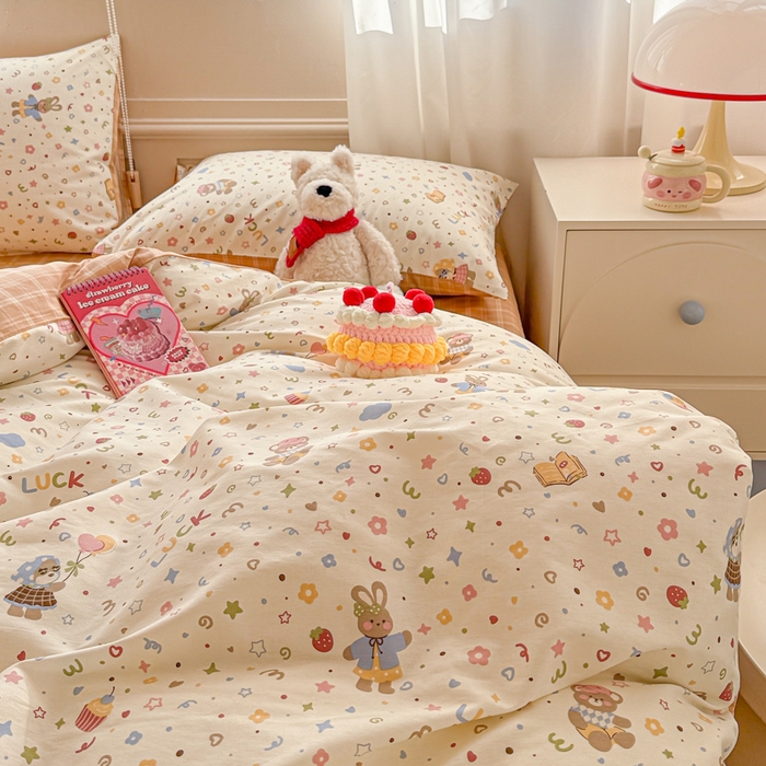 91家纺网 家纺一手货源 找家纺 （总）曼之夏 2025新款全棉印花四件套-系列二