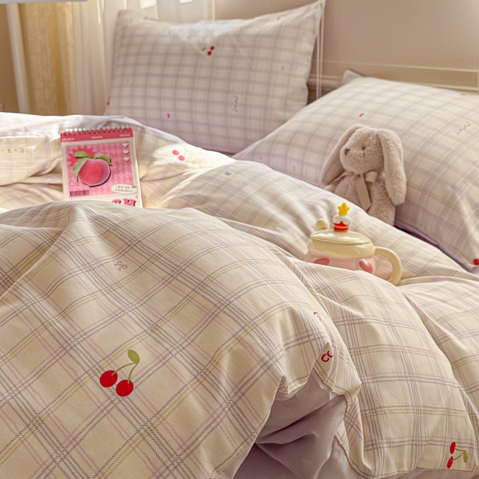 91家纺网 家纺一手货源 找家纺 曼之夏 2025新款全棉印花四件套-系列二 恋樱