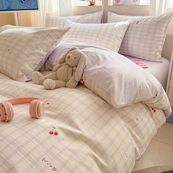 91家纺网 家纺一手货源 找家纺 曼之夏 2025新款全棉印花四件套-系列二 恋樱