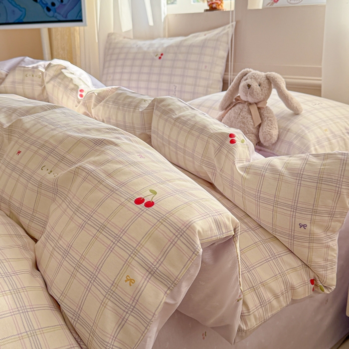 91家纺网 家纺一手货源 找家纺 曼之夏 2025新款全棉印花四件套-系列二 恋樱