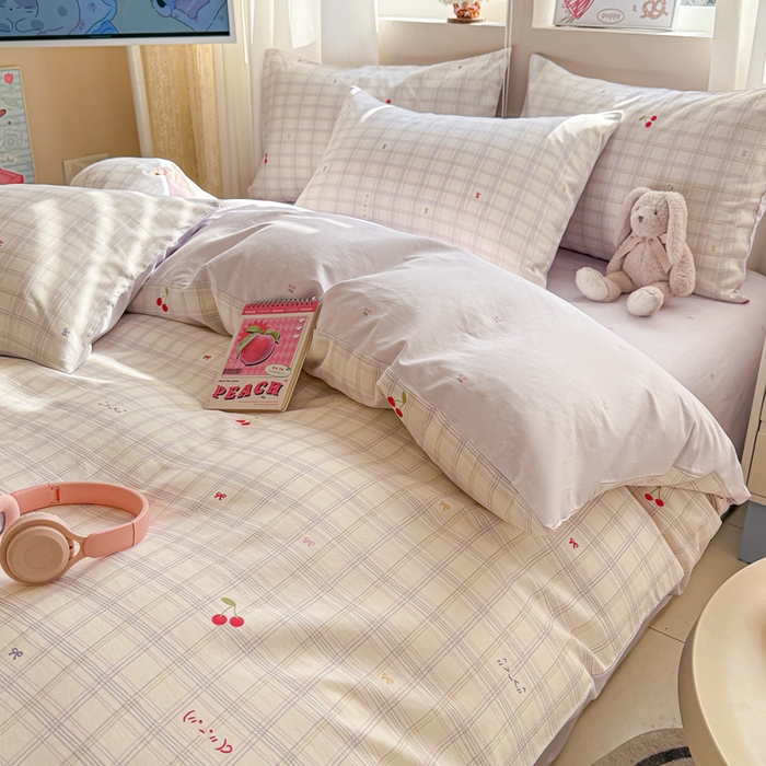 91家纺网 家纺一手货源 找家纺 曼之夏 2025新款全棉印花四件套-系列二 恋樱