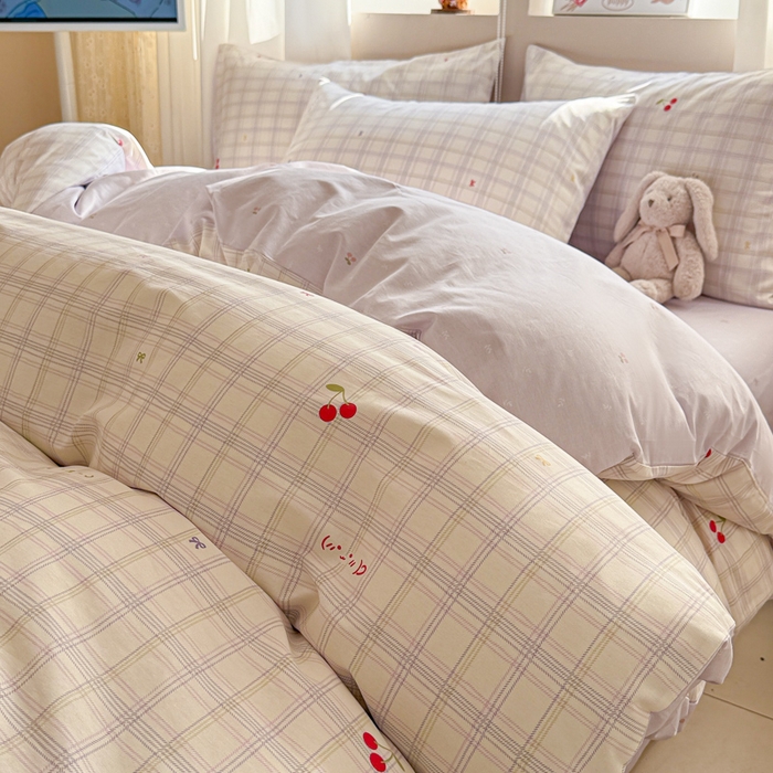 91家纺网 家纺一手货源 找家纺 曼之夏 2025新款全棉印花四件套-系列二 恋樱