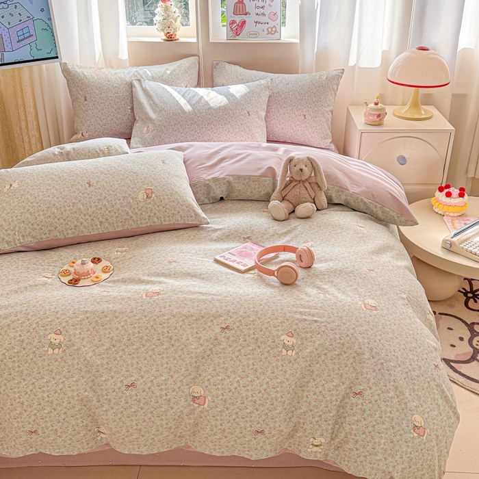 91家纺网 家纺一手货源 找家纺 曼之夏 2025新款全棉印花四件套-系列二 秋日花园