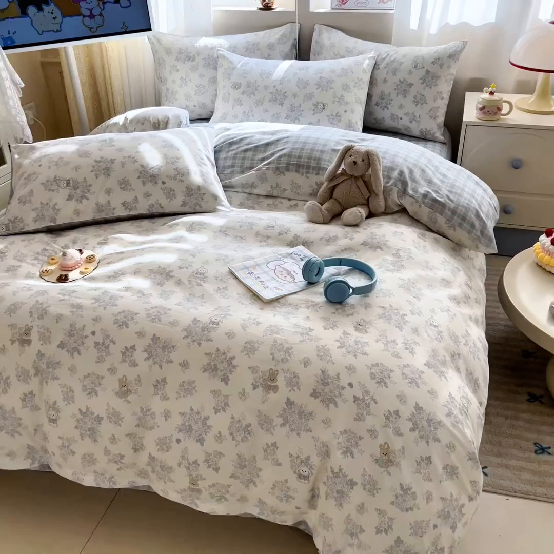 91家纺网 家纺一手货源 找家纺 曼之夏 2025新款全棉印花四件套-系列二 秘境