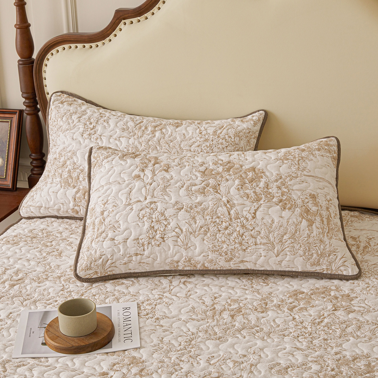 91家纺网 家纺一手货源 找家纺 （总）笠裙家纺 2026新款加厚云感水洗棉印花夹棉床笠床罩【幻彩系列】