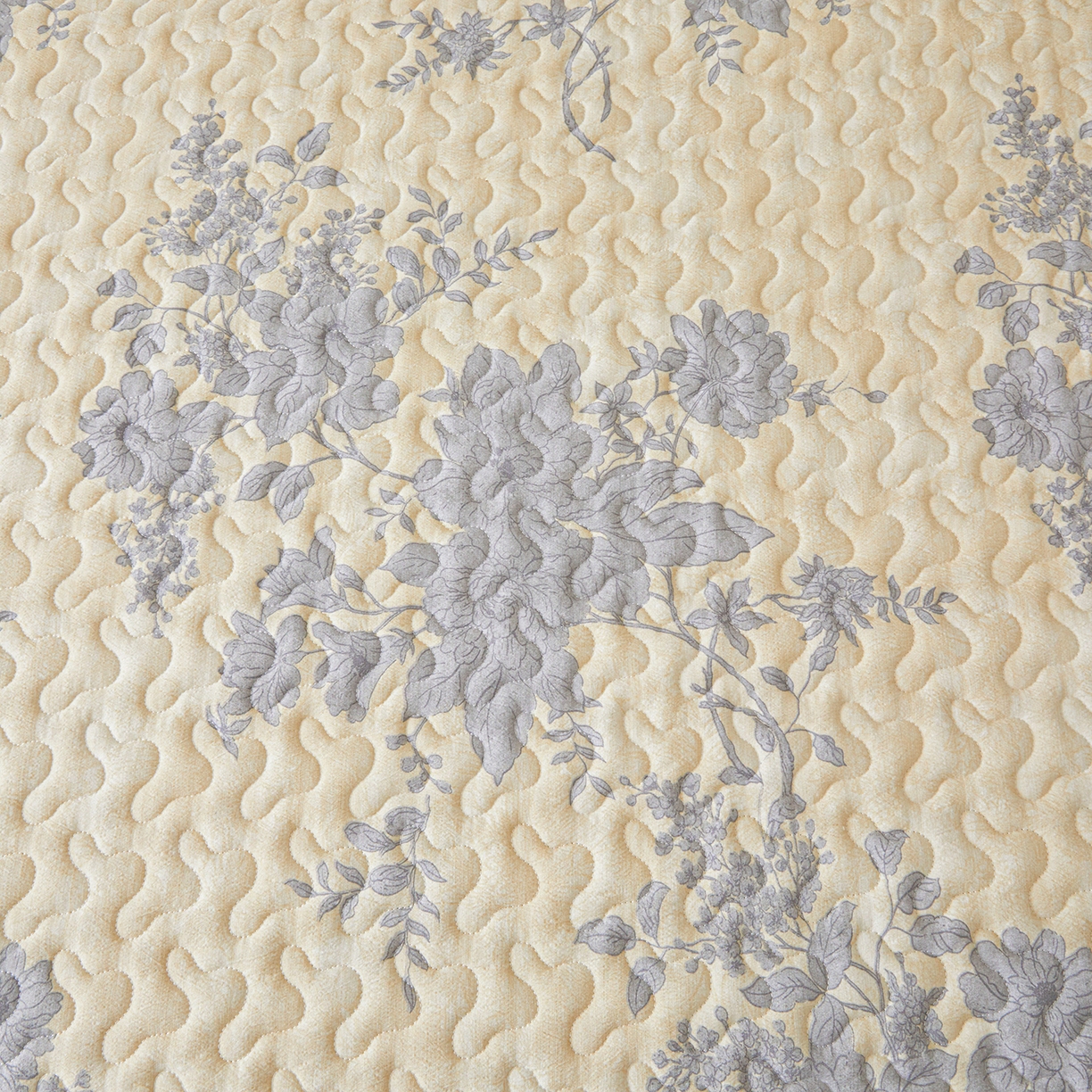 91家纺网 家纺一手货源 找家纺 笠裙家纺 2026新款加厚云感水洗棉印花夹棉床笠床罩【幻彩系列】 幻彩-兰亭序