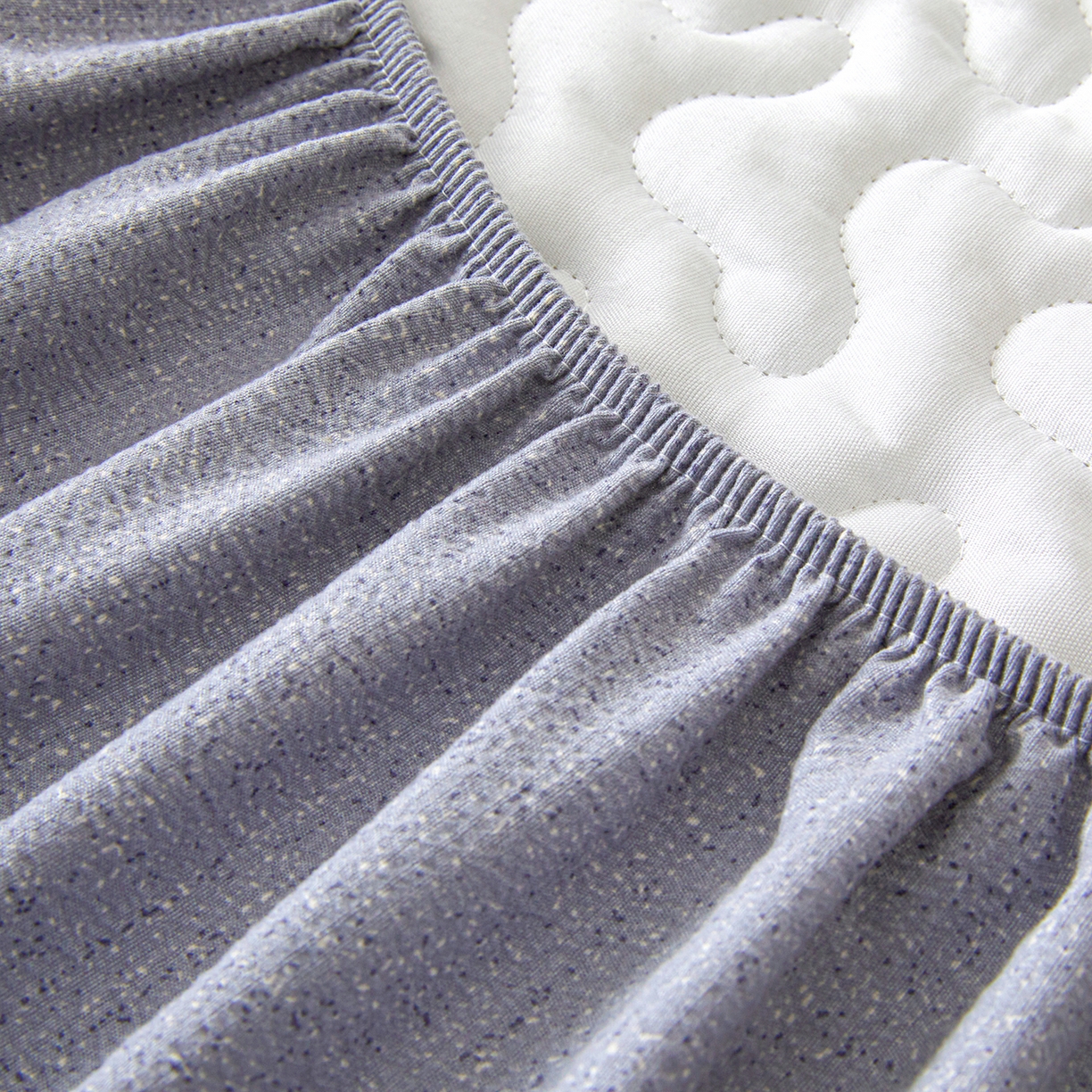 91家纺网 家纺一手货源 找家纺 笠裙家纺 2026新款加厚云感水洗棉印花夹棉床笠床罩【幻彩系列】 幻彩-兰亭序