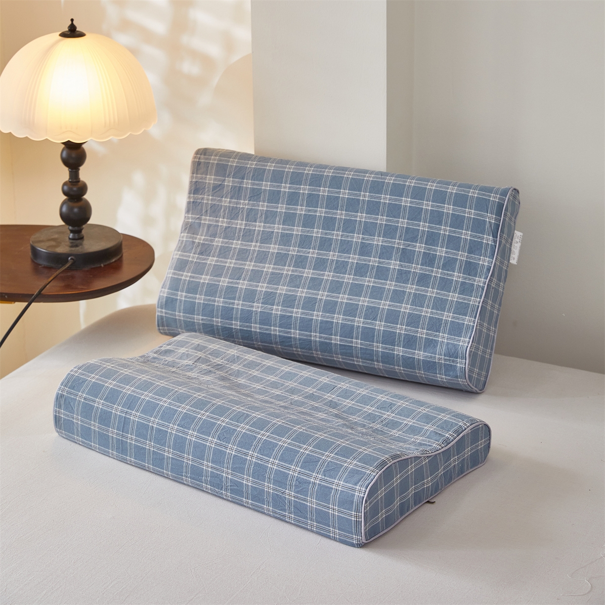 91家纺网 家纺一手货源 找家纺 （总）香澜雅室 2026新款全棉高低记忆枕枕套枕芯