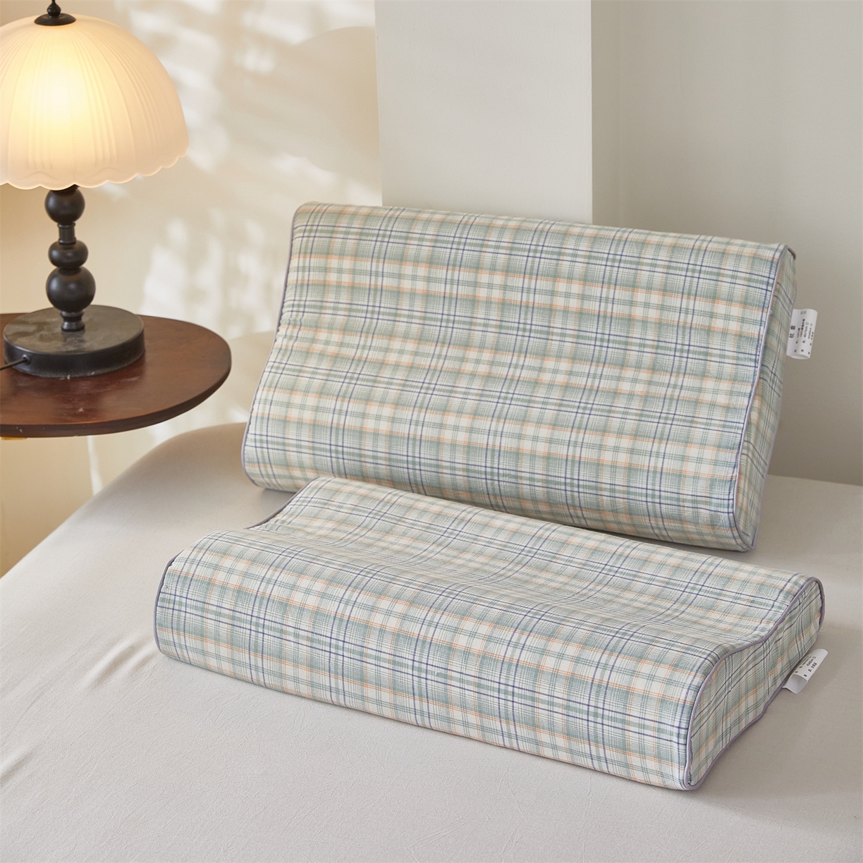 91家纺网 家纺一手货源 找家纺 （总）香澜雅室 2026新款全棉高低记忆枕枕套枕芯