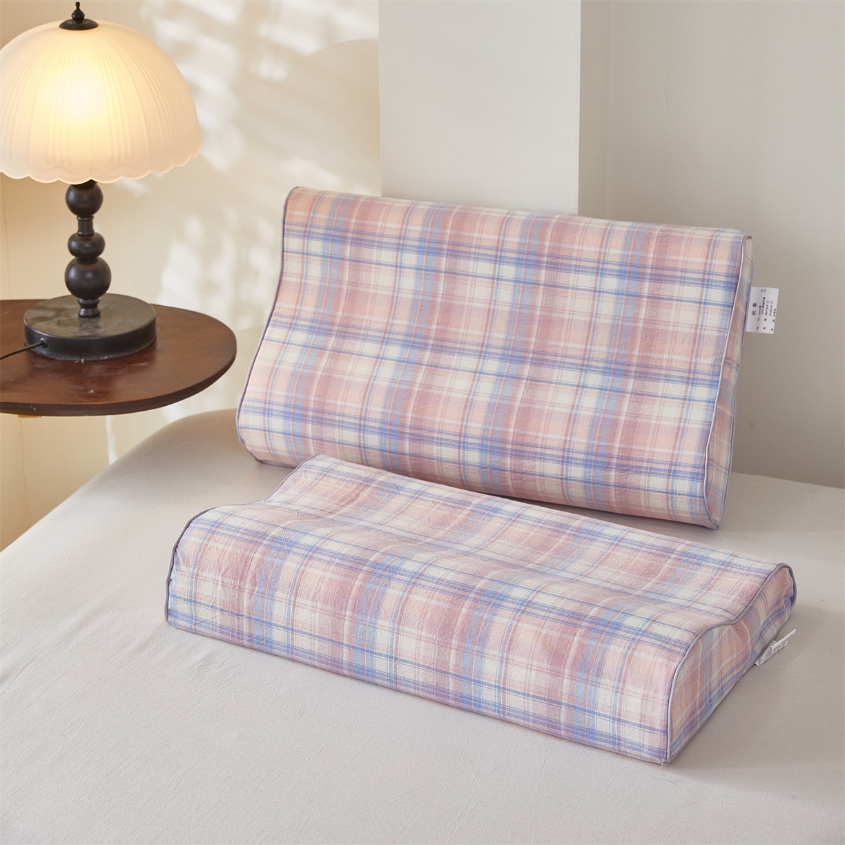 91家纺网 家纺一手货源 找家纺 （总）香澜雅室 2026新款全棉高低记忆枕枕套枕芯