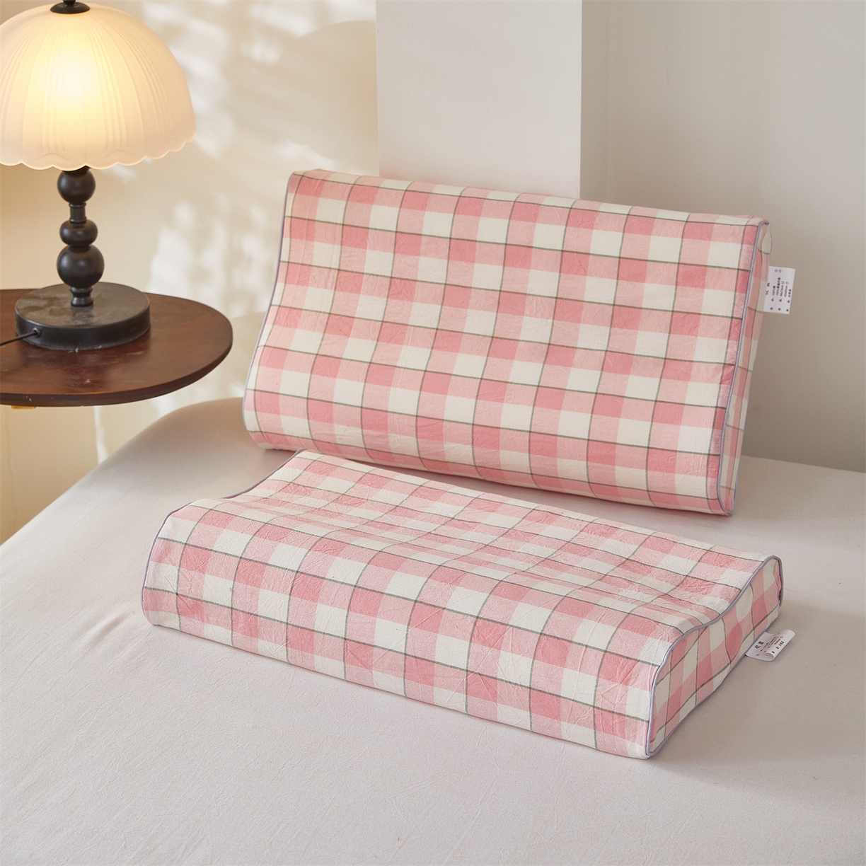 91家纺网 家纺一手货源 找家纺 （总）香澜雅室 2026新款全棉高低记忆枕枕套枕芯