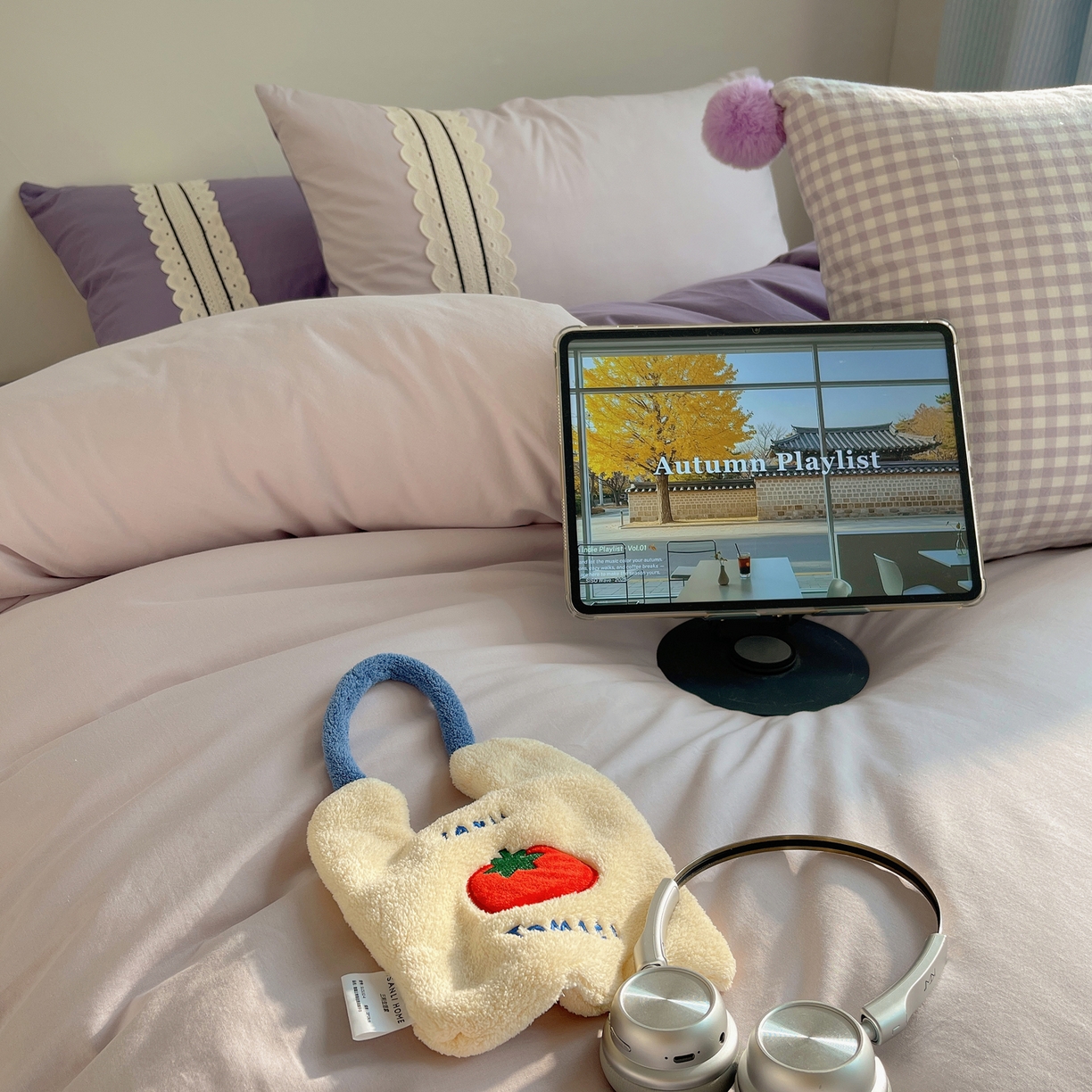 91家纺网 家纺一手货源 找家纺 三朵家纺 2026新款ins风全棉纯棉水洗棉少女系四件套-玛卡龙系列 马卡龙-薰衣草