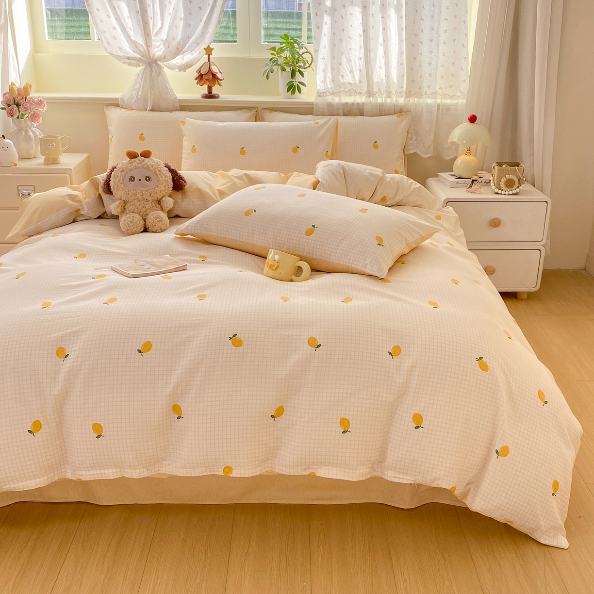 91家纺网 家纺一手货源 找家纺 红日子纺织品 2026新款12868全棉纯棉印花被套单被套被套单件（提供检测报告） 柠檬小镇