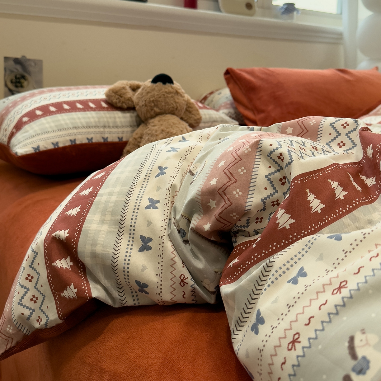 91家纺网 家纺一手货源 找家纺 （总）呗旺鹿 2025新款A版全棉B版牛奶绒四件套