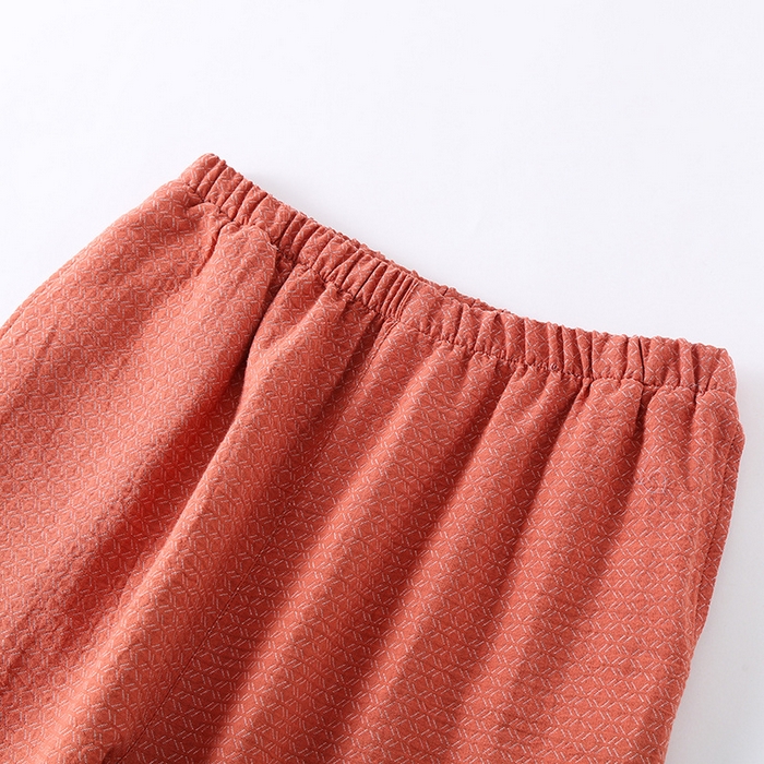 91家纺网 家纺一手货源 找家纺 （总）洛兰沙家居馆 2025新款情侣全棉色织双层纱布睡衣春秋冬季男女士宽松长袖家居服套装