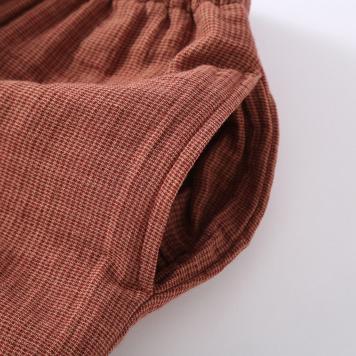 91家纺网 家纺一手货源 找家纺 （总）洛兰沙家居馆 2025新款日系无印纯棉纱布情侣睡衣四季薄款长袖长裤翻领男女士简约家居服