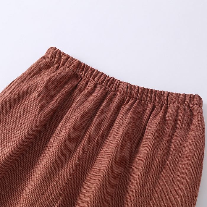 91家纺网 家纺一手货源 找家纺 （总）洛兰沙家居馆 2025新款日系无印纯棉纱布情侣睡衣四季薄款长袖长裤翻领男女士简约家居服