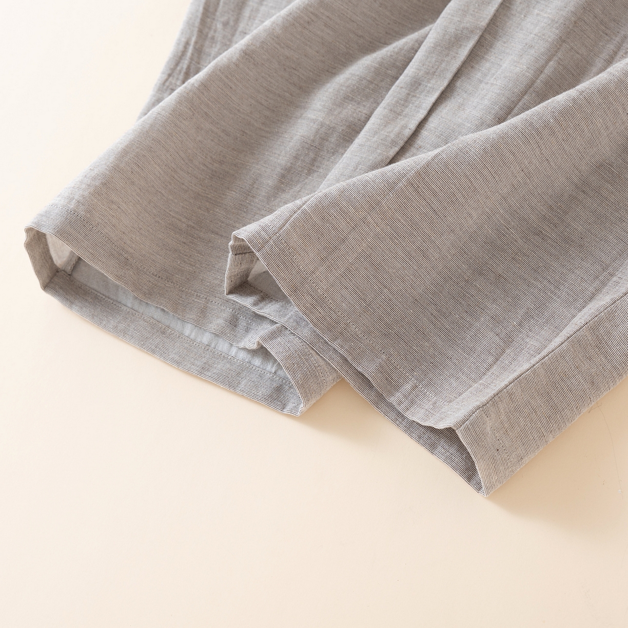 91家纺网 家纺一手货源 找家纺 （总）洛兰沙家居馆 2025新款无印风天丝麻睡衣男纯色家居服春秋夏薄款开衫睡衣套装可外穿