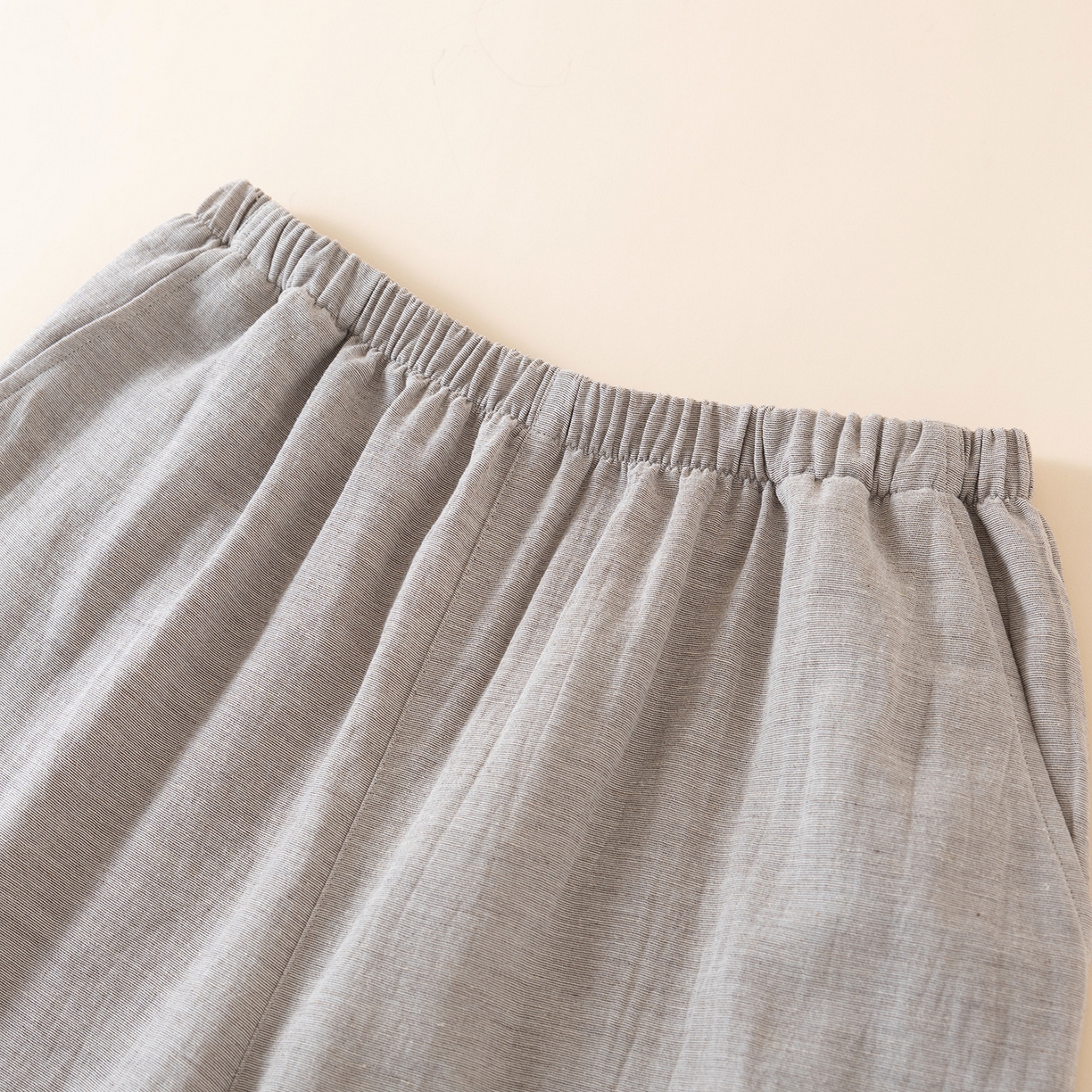 91家纺网 家纺一手货源 找家纺 （总）洛兰沙家居馆 2025新款无印风天丝麻睡衣男纯色家居服春秋夏薄款开衫睡衣套装可外穿