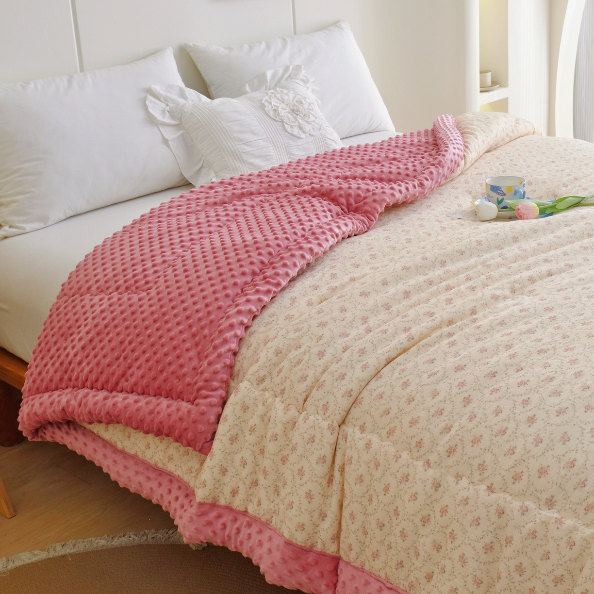 91家纺网 家纺一手货源 找家纺 博尔菲 2026新款全棉皱皱纱豆豆被 全棉皱皱纱豆豆被-7