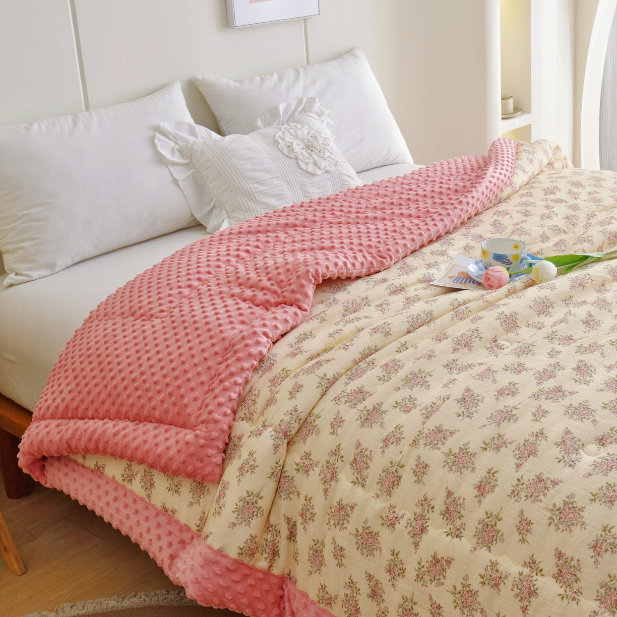 91家纺网 家纺一手货源 找家纺 博尔菲 2026新款全棉皱皱纱豆豆被 全棉皱皱纱豆豆被-10