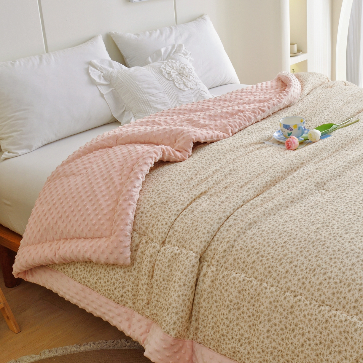 91家纺网 家纺一手货源 找家纺 博尔菲 2026新款全棉皱皱纱豆豆被 全棉皱皱纱豆豆被-12