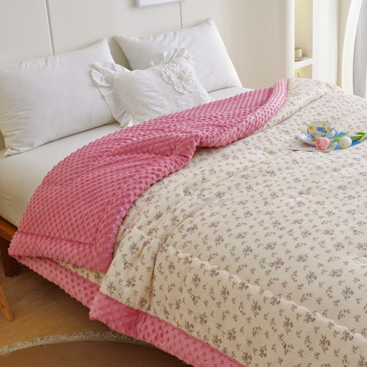 91家纺网 家纺一手货源 找家纺 博尔菲 2026新款全棉皱皱纱豆豆被 全棉皱皱纱豆豆被-14